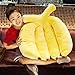 ZRZJBX Cuscino alla Banana Peluche Giocattolo Imbottito Morbido Kawaii Cartoon Cuscino Cuscino Pisolino Cuscino,Yellow-45cm