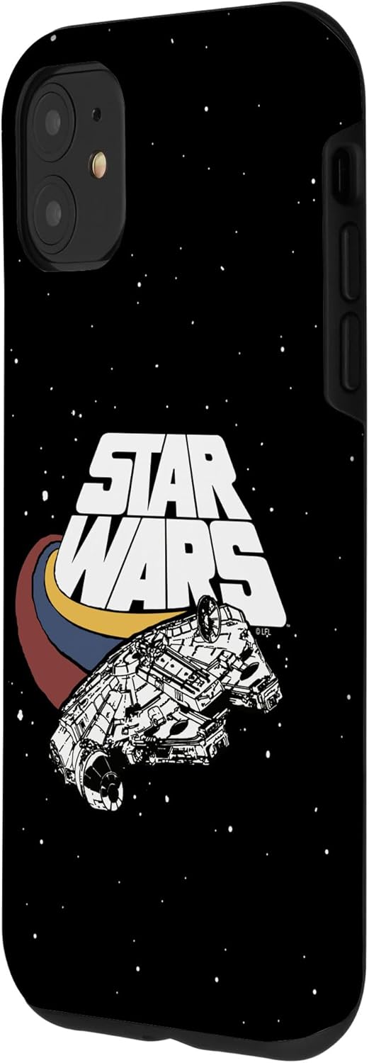 Star Wars Millennium Falcon Flying Retro Logo Case for iPhone 11