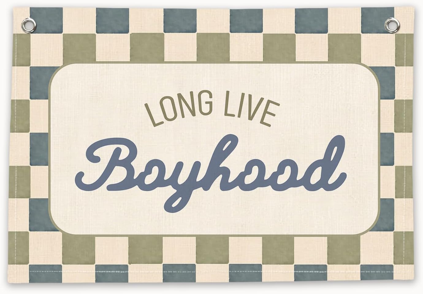 RTXLEZM Boy Room Decor, Long Live Boyhood Nursery Canvas Banner