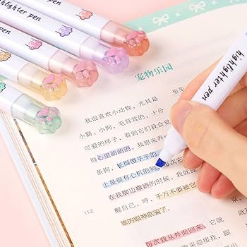 Amazon.co.jp: 蛍光ペン 6色セット 蛍光マーカー 明るい色 水性