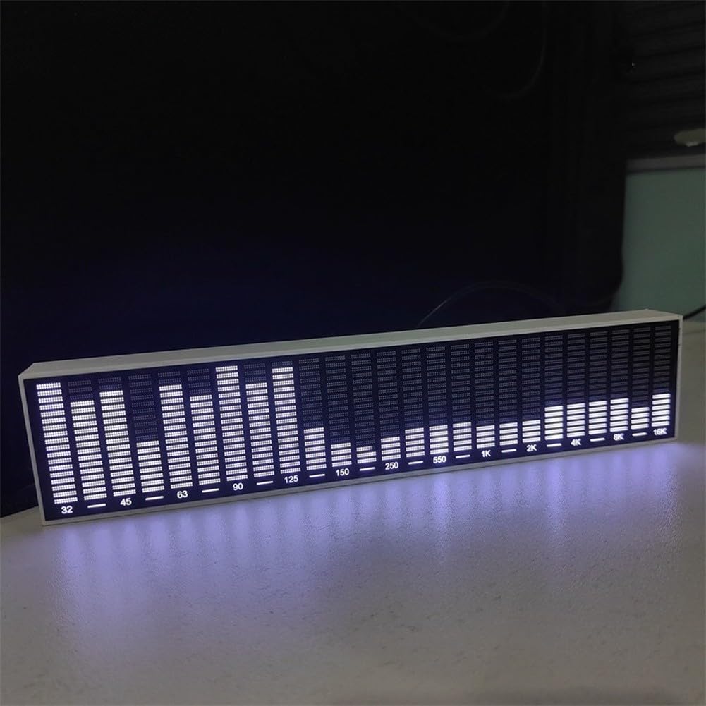 Audio für Spektrumanalysator, Licht, 40 LEDs, Soundaktivierung, Musik, Rhythmus, Visualizer, USB-Schreibtischzubehör, 25,5 cm (schwarz)