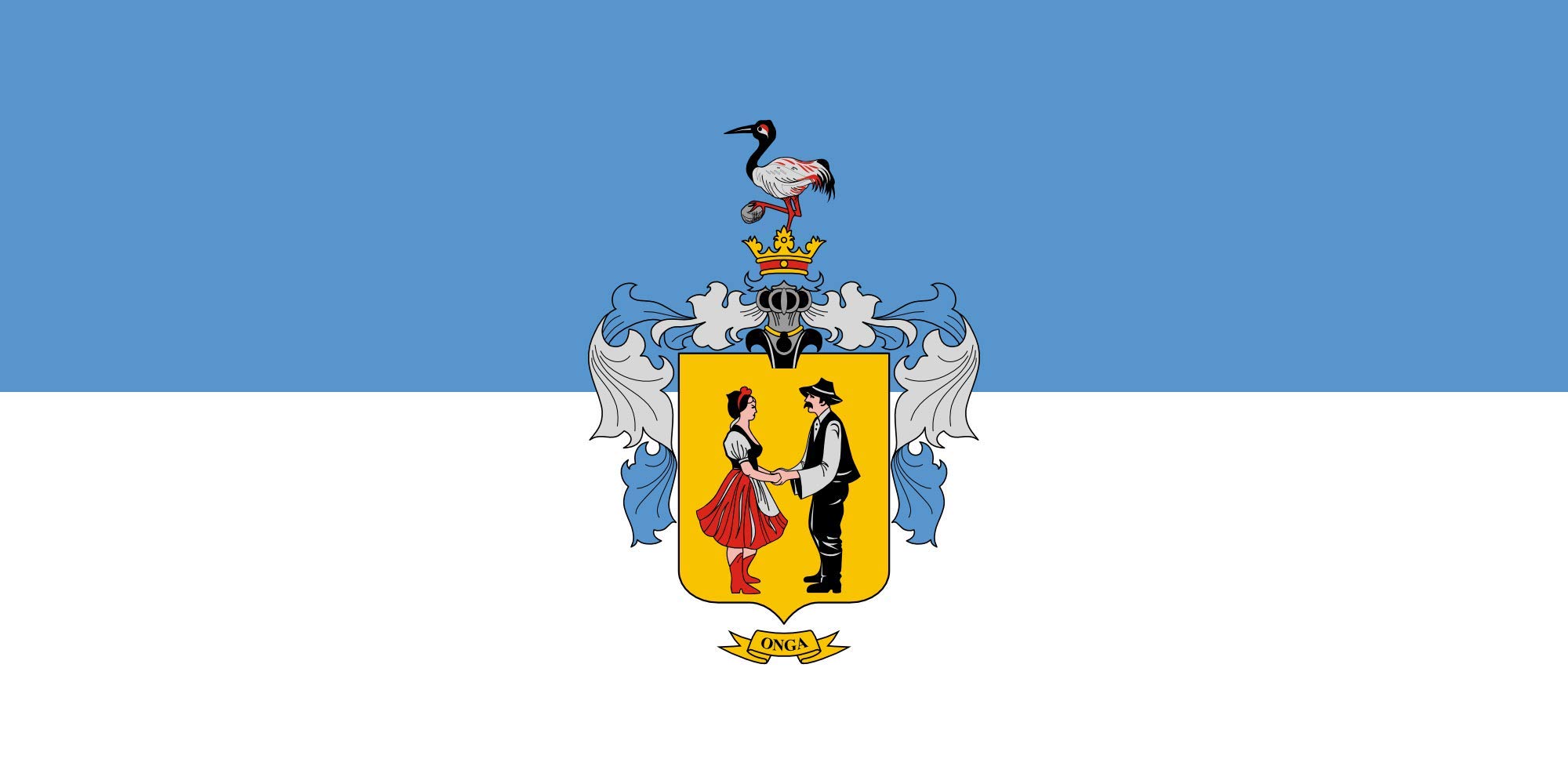 Drapeau Large Onga de 1.35m² en format paysage 80x160cm pour mât