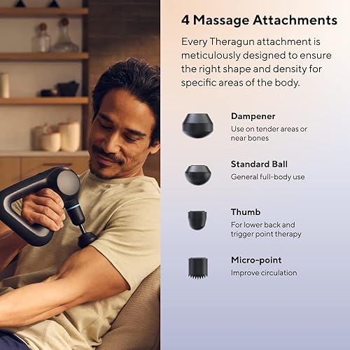 Miniatura 5 de TheraGun Paquete Prime de 5 generación + Wave Series rodillo de espuma inteligente de cuerpo completo y pistola de masaje de percusión eléctrica de