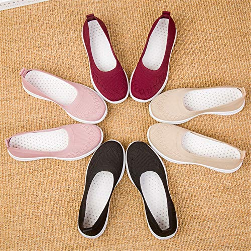 WILLFUN Women’s Breathable Walking Shoes-Slip On Mesh Knitted Flats Soft Gym Sneakers Flexible Lightweight Casual Easy Shoes2