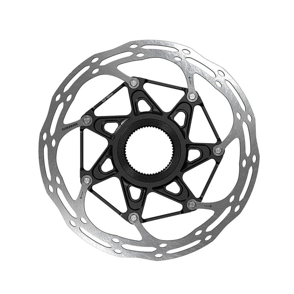 Sram 00.5018.037.023 - Rotore per disco del freno Centerline Ø 160 mm, 2 pezzi, CenterLock, Rounded, argento/nero, 2 pezzi (1 set)