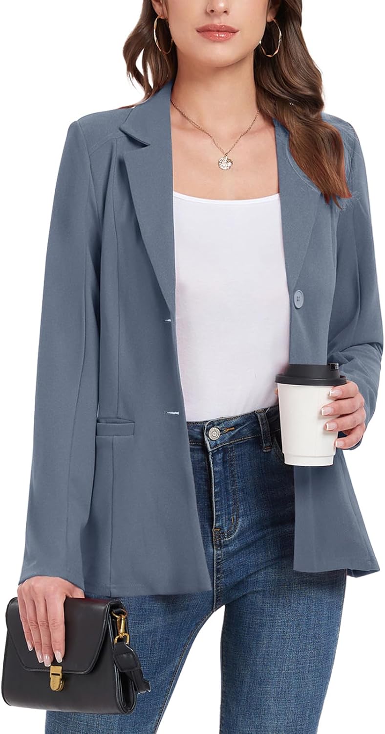 MINTLIMIT Womens Casual Blazers Dressy Lapel Collar 2025 Open Front Work Office Long Sleeve Suit Jackets Blazer