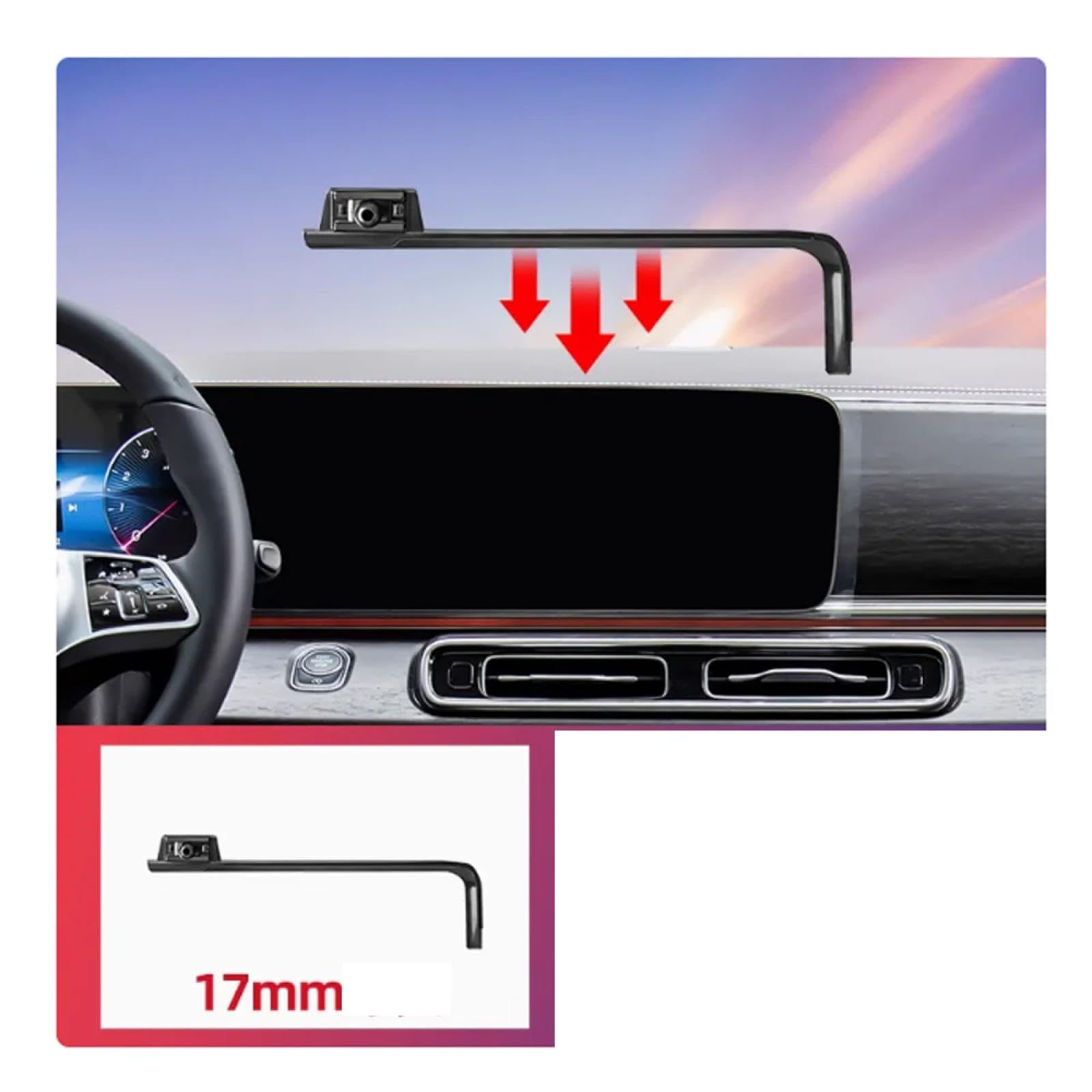 Soporte Móvil Coche para Mercedes-Benz Clase V Vito EQV W447 2024, Soporte para teléfono móvil para Coche con Clip para Rejilla de ventilación