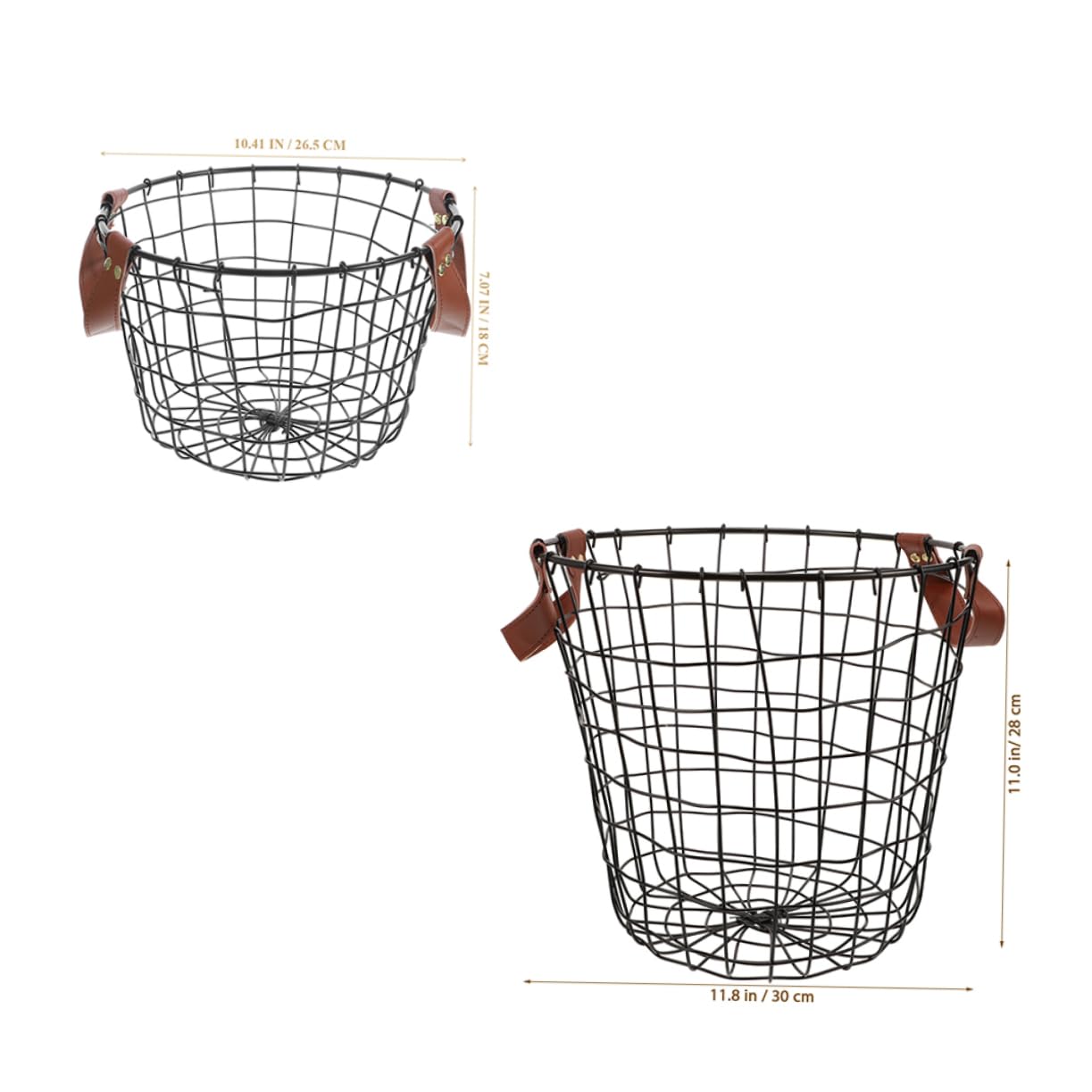 Happyyami 2 Cestas Organizadoras de Leña con Asa Plegable de Hierro Negro Gran Capacidad para Almacenar Troncos en Chimenea y Exterior