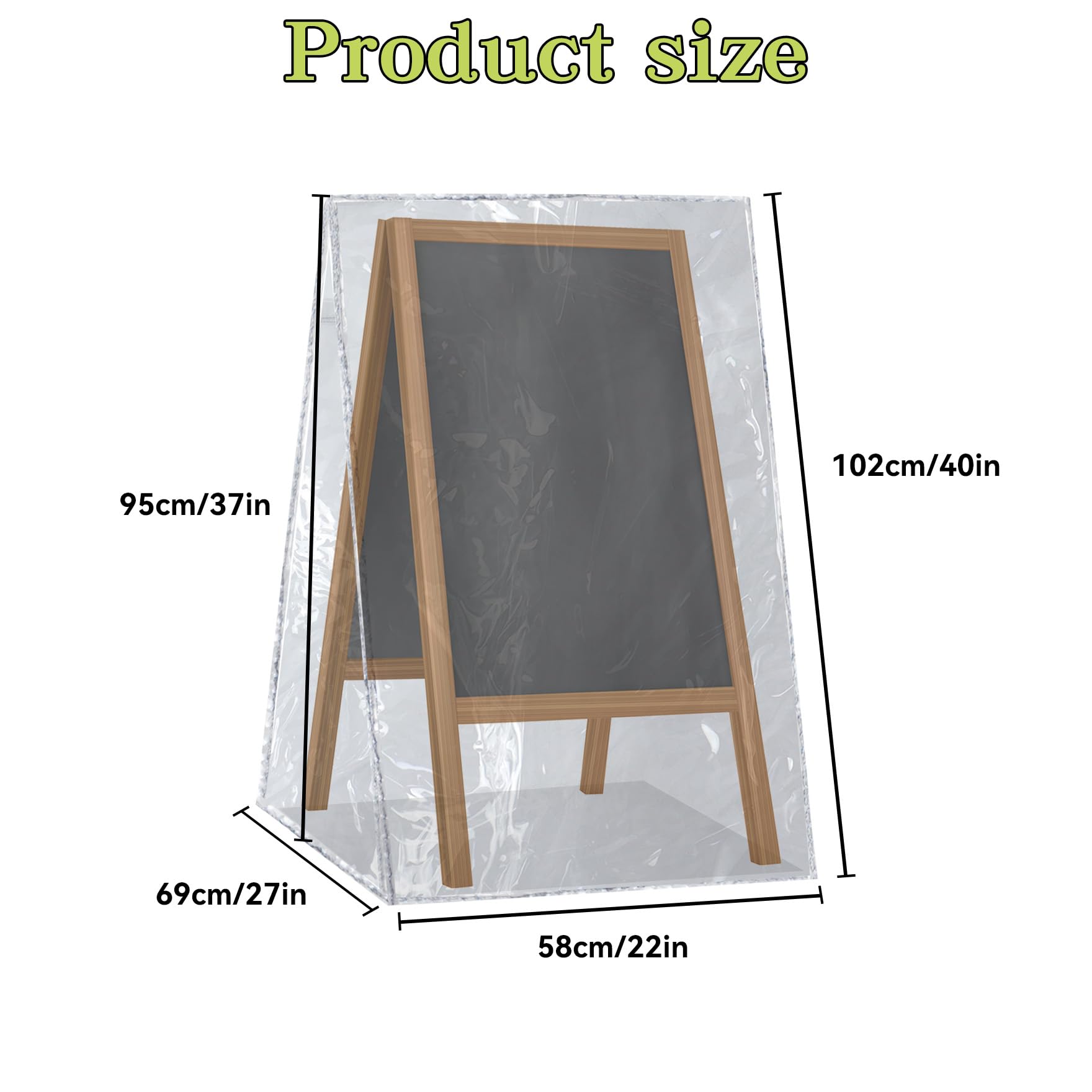 Amazon | Klmnop 防水Aフレーム黒板サインカバー、40 x 27 x 22インチ