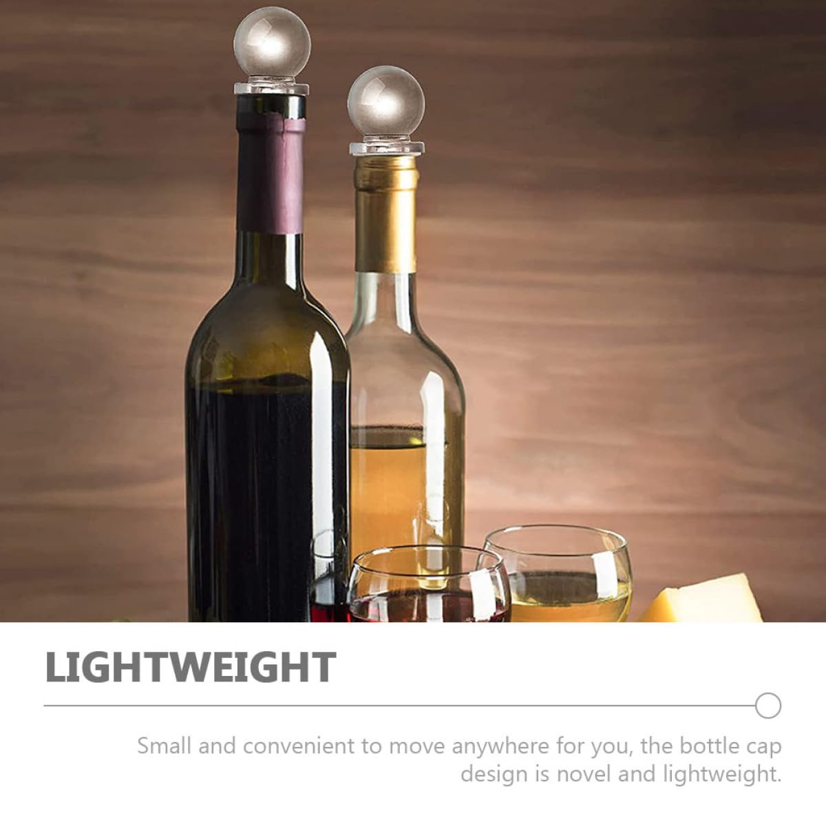 Artibetter 24 Stück Glas Kugelverschluss Silikon und Klarglas Weinstopper Verschlussstopfen für Wein und Aromaflaschen Transparenter Flaschenverschluss für Nachhaltigen Frischhalteschutz