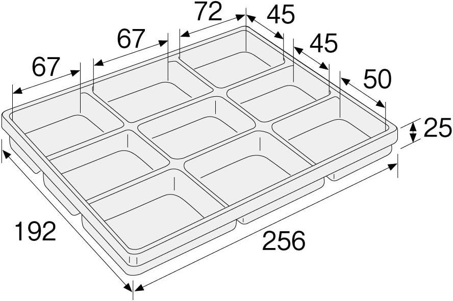 Hozan F-23 ESD Parts Tray, Space Saving Parts Tray for Organizing Electronic Components, 9 Minutes, Set of 3