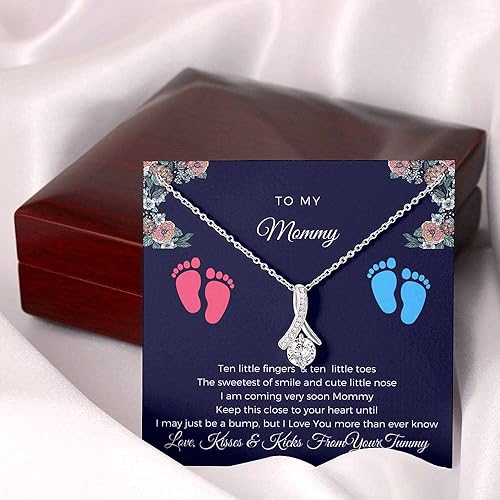Miniatura 3 de To My Mommy Regalo para mamá a ser, collar de belleza seductor para las mamás esperadas, regalo de mamá para bebé, regalo para mamá para embarazo,