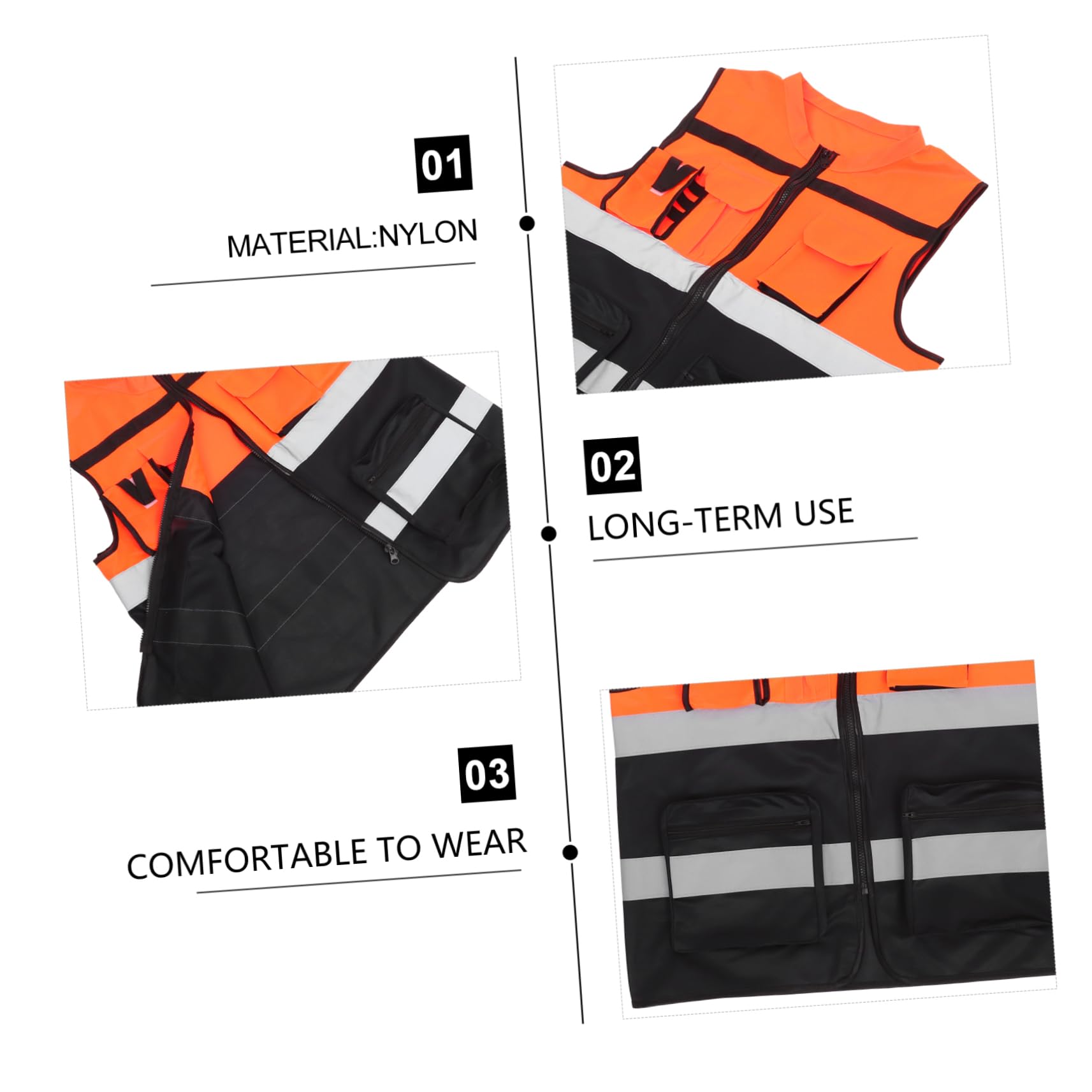10 Pièces gilet réfléchissant Running Vest Black Sécurité visible élevée Bleu réfléchissant protecteur néon pour courir gilet de cyclisme de nuit Sécurité des gilets tissu en nylon