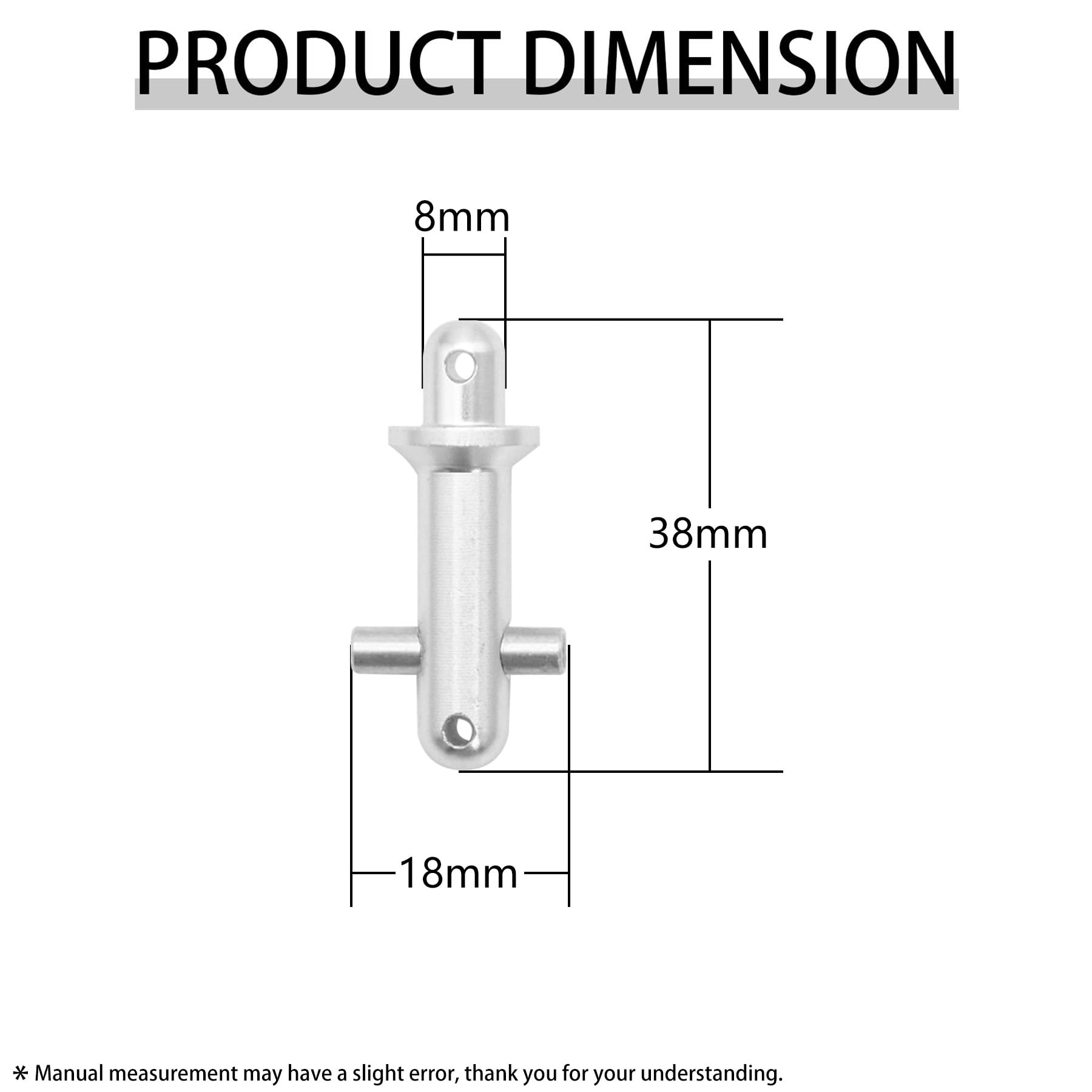 FLMLF CNC Metal Front Car housing Fixing pin Kit Silver for 1/5 HPI ROVAN KM Baja 5b 5t 5sc RC CAR Parts