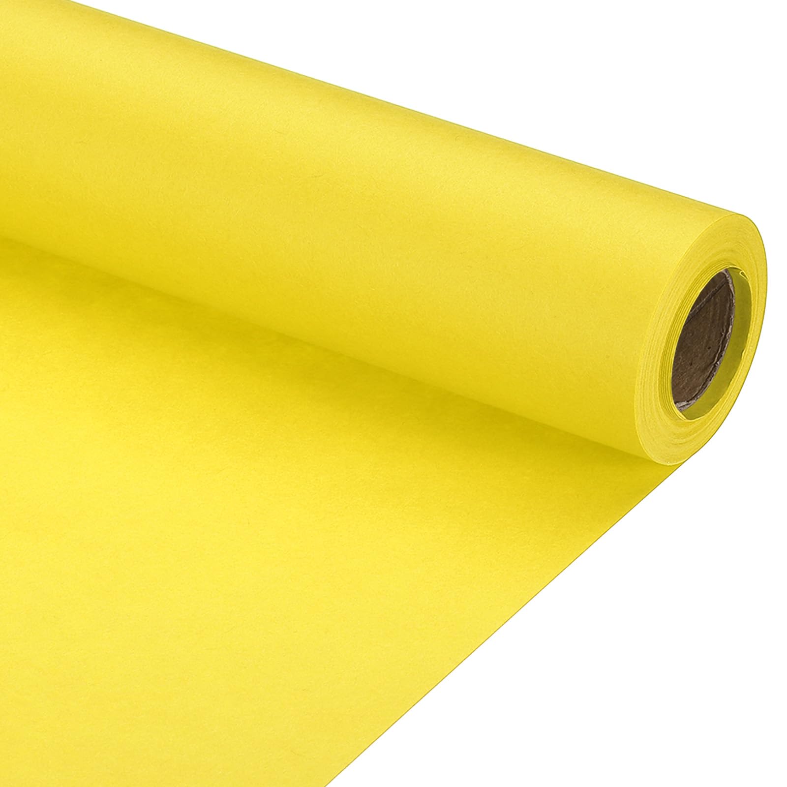 PATIKIL Wrapping Paper, 12" x 394"(33') 70 GSM Craft Paper Roll Kraft Packing Paper for Poster Bulletin Board Gift Wrapping, Yellow
