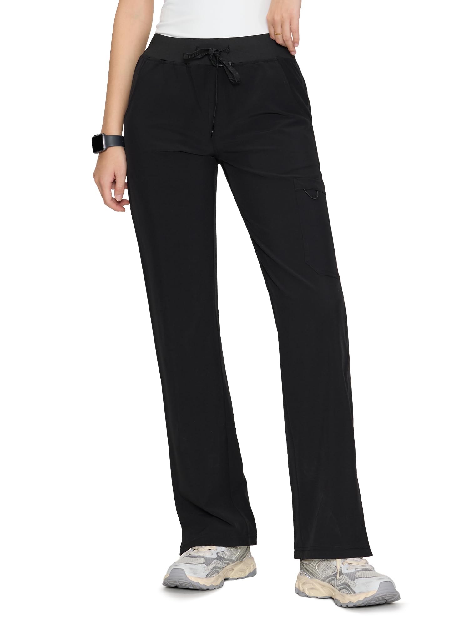 floralhue Women's Scrub Pants - Breathable & Soft Straight-Leg Pull-on Cargo Pant,Drawstring Bottoms with 3 Pockets — view 8