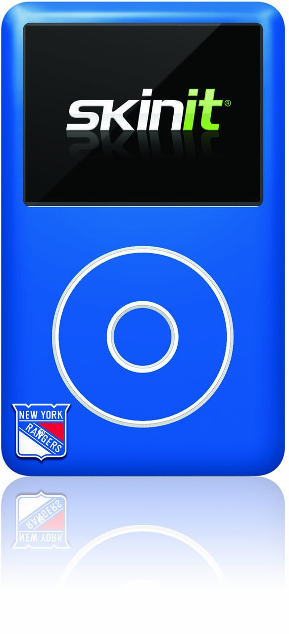 Skinit Decal MP3 Player Skin Compatible with iPod Classic (6th Gen) 80GB - Officially Licensed NHL New York Rangers Solid Background Design