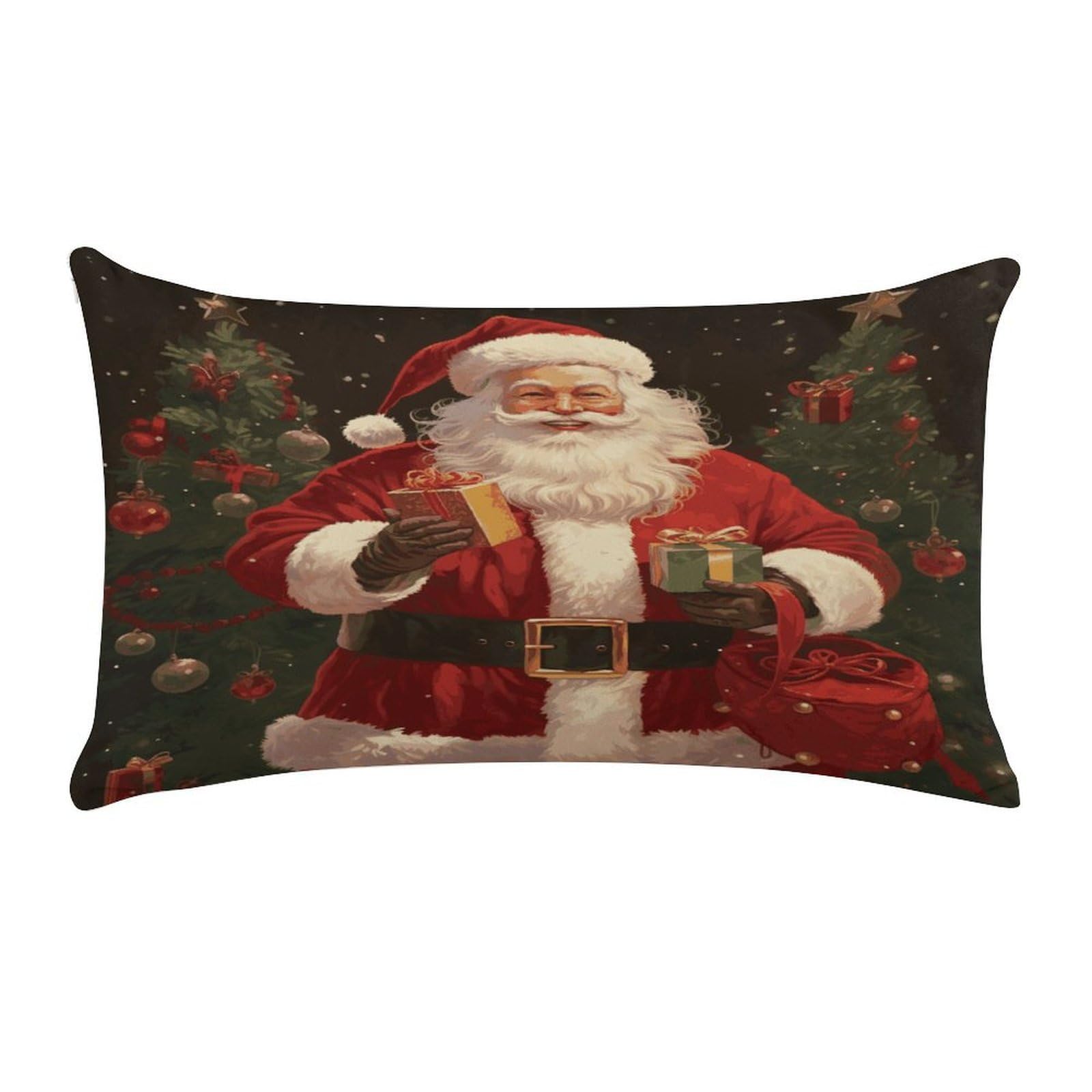 Wsoihfec Style Santa Clauscushion Case Throw Pillow Cover