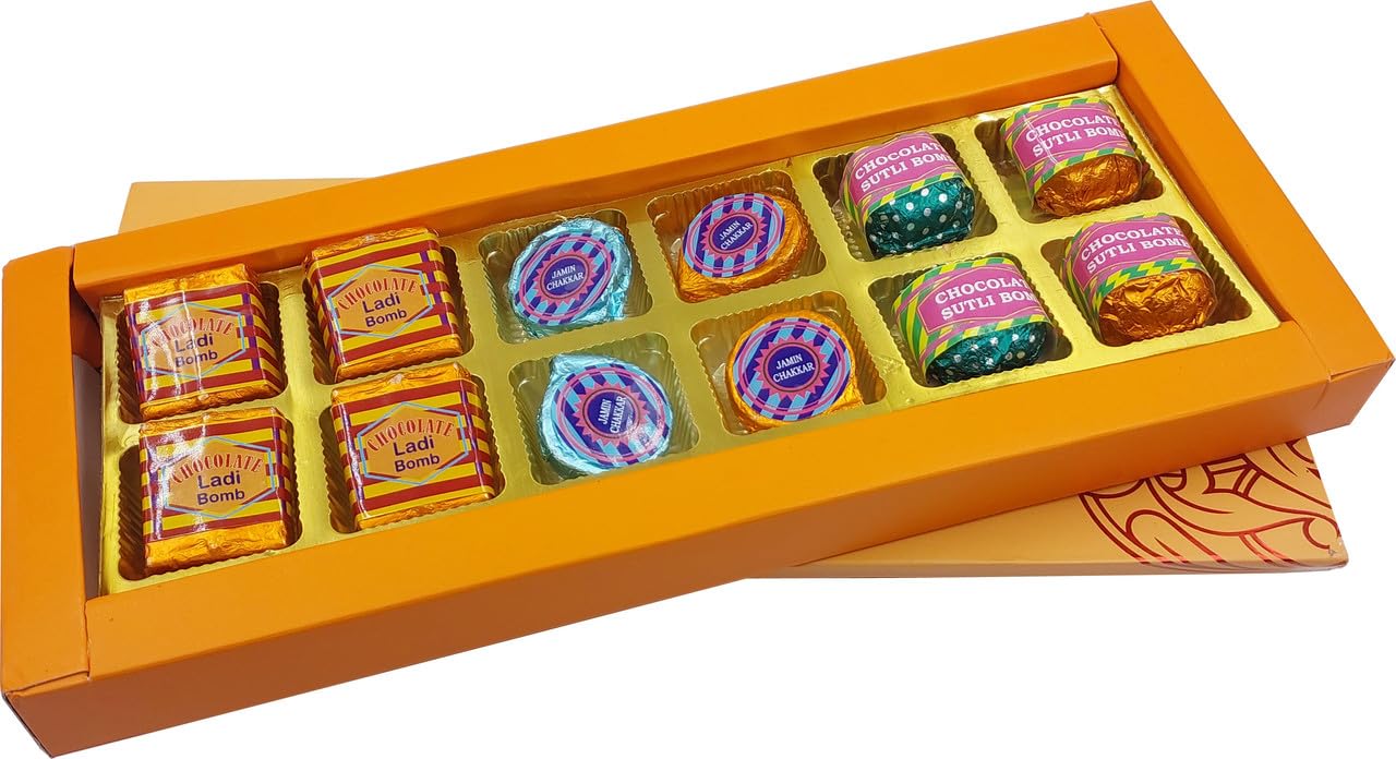 Fabbites Cracker Chocolates Diwali Gift Box- 12 Diwali Bomb Cracker Shape Chocolates For Family And Friends, Worker, Employes, Brother, Sister, Diwali Gift Item, Sweet Surprise Box,150 Grams (B0BD7L7WDQ) Amazon Price History, Amazon Price Tracker