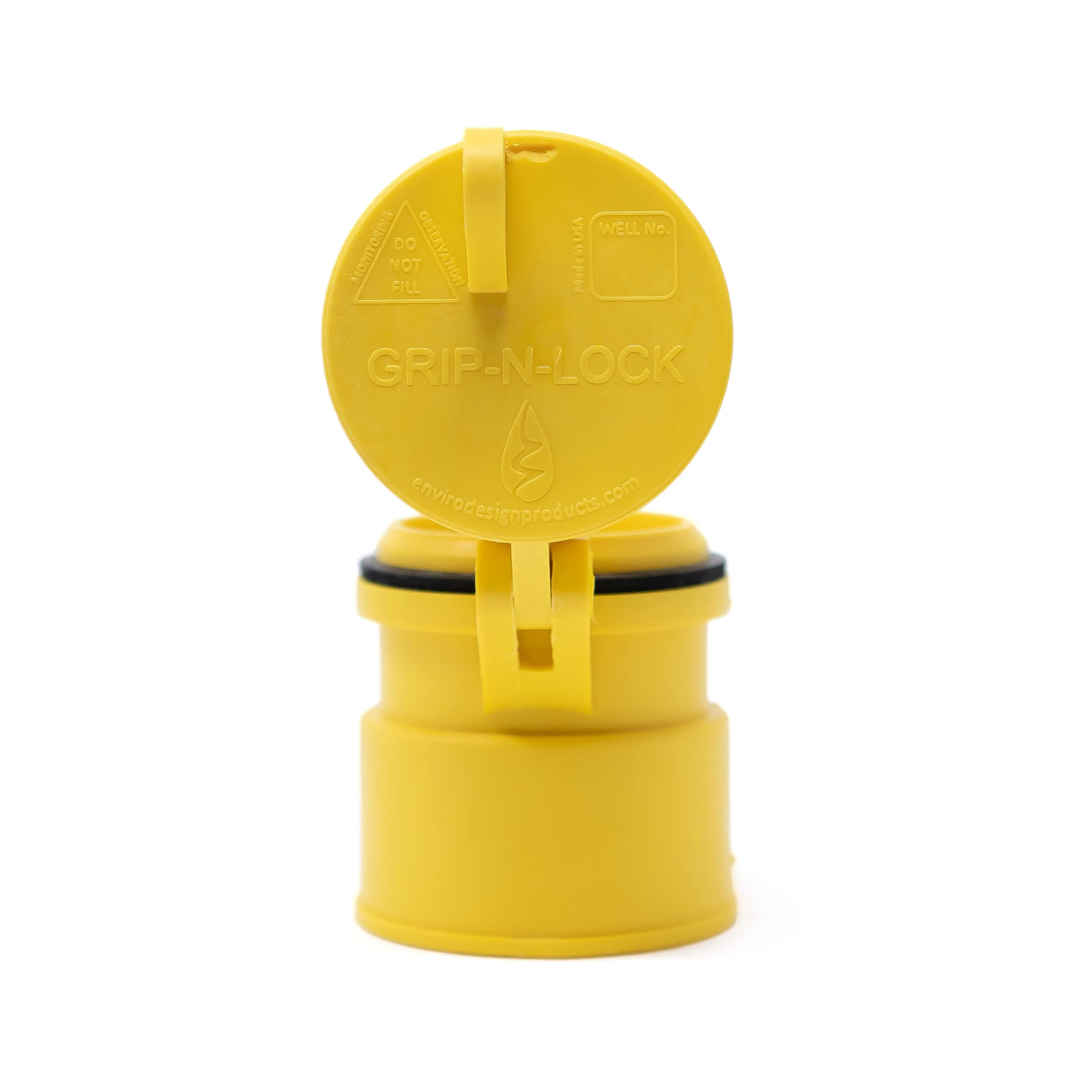 2" Yellow Polypropylene Well Cap | Watertight, Tamperproof, Easy to Install