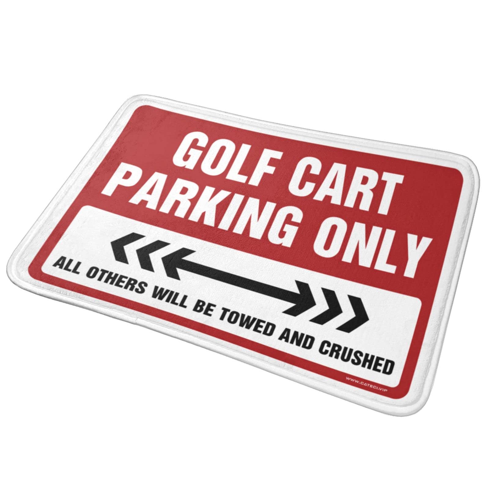 Tapis d'hiver pour chambre de garçon, motif voiturette de golf, parking uniquement, décoration d'intérieur, bar (65 x 90 cm)