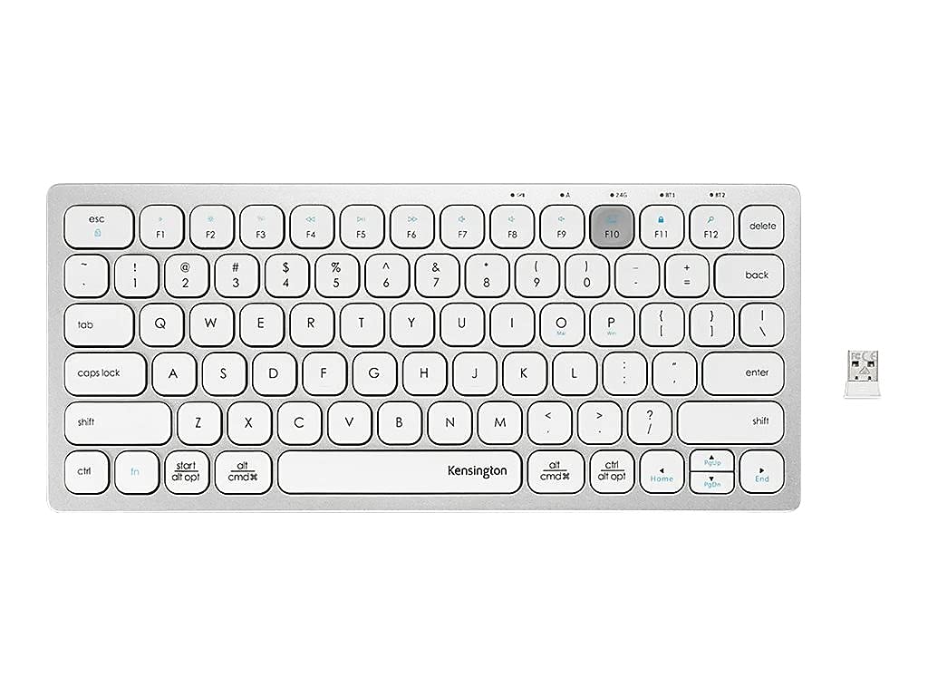Kensington Multi-Device Dual Wireless Compact Keyboard - Silver (K75504US) - 1