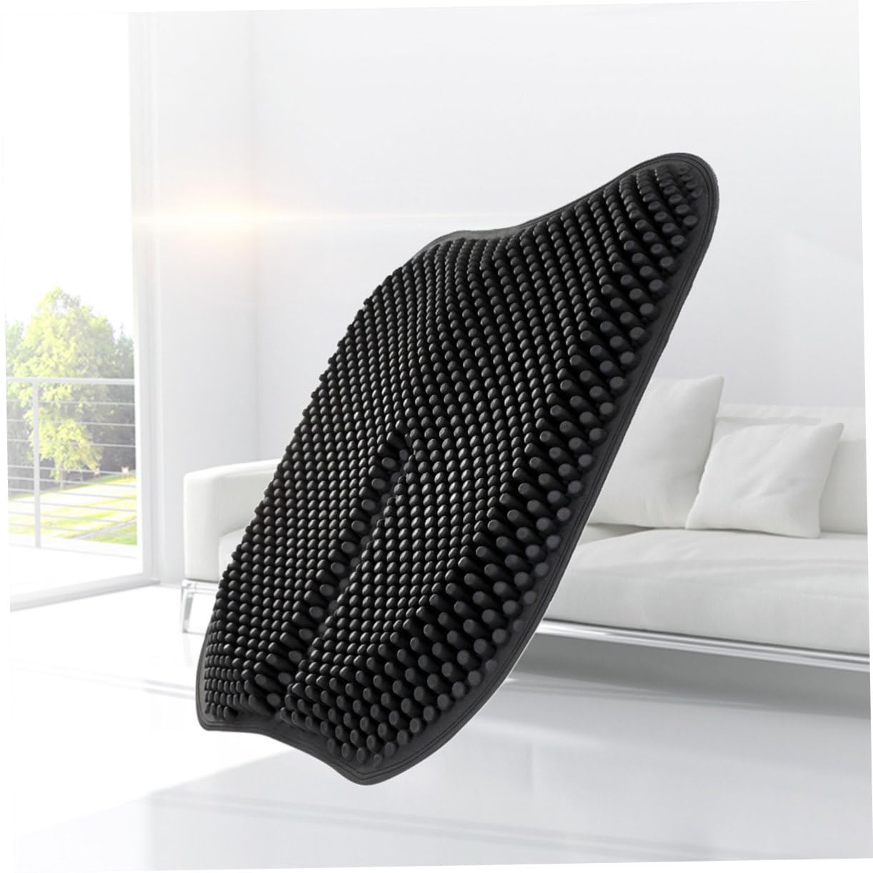 Alipis Cojín en Color Negro Transpirable para Asiento de Coche de Silicona de Masaje Cómodo y Práctico para Hombre y Mujer