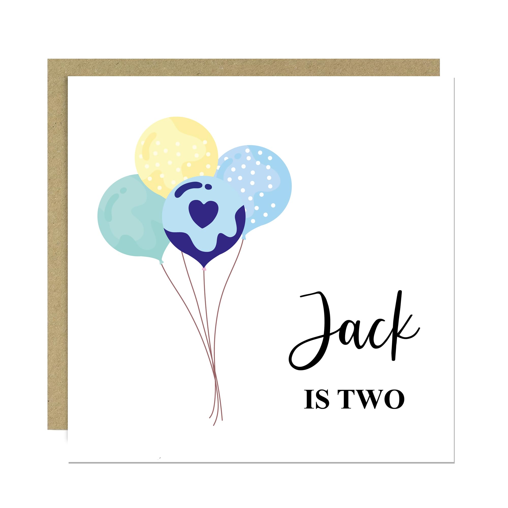 RED OCEAN 2nd Birthday Card For Son Grandson Nephew Brother Kids Personalised 2nd Birthday Card With Kraft Envelope Cute For Boys