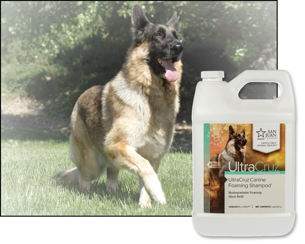 UltraCruz Canine Foaming Shampoo® dla psów, 1 galonowy wkład uzupełniający