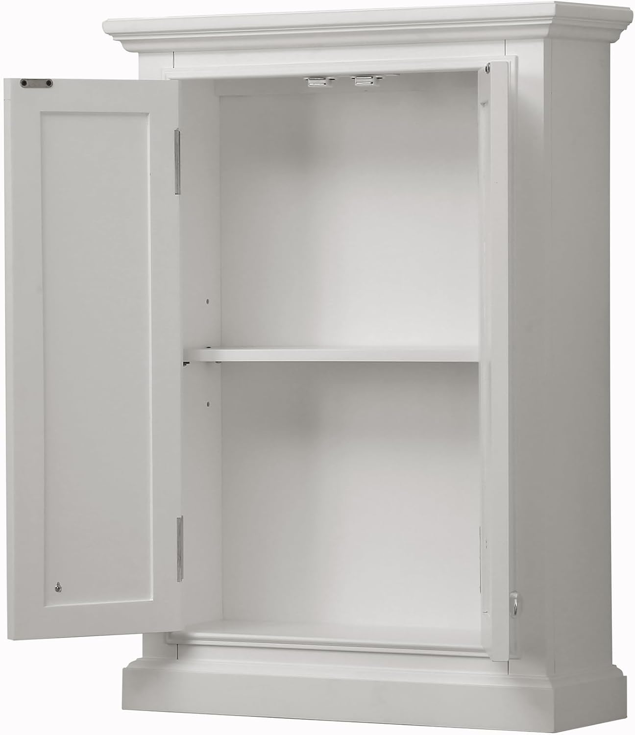 Water Creation Derby 33" Solid Hardwood Medicine Cabinet in White/Chrome