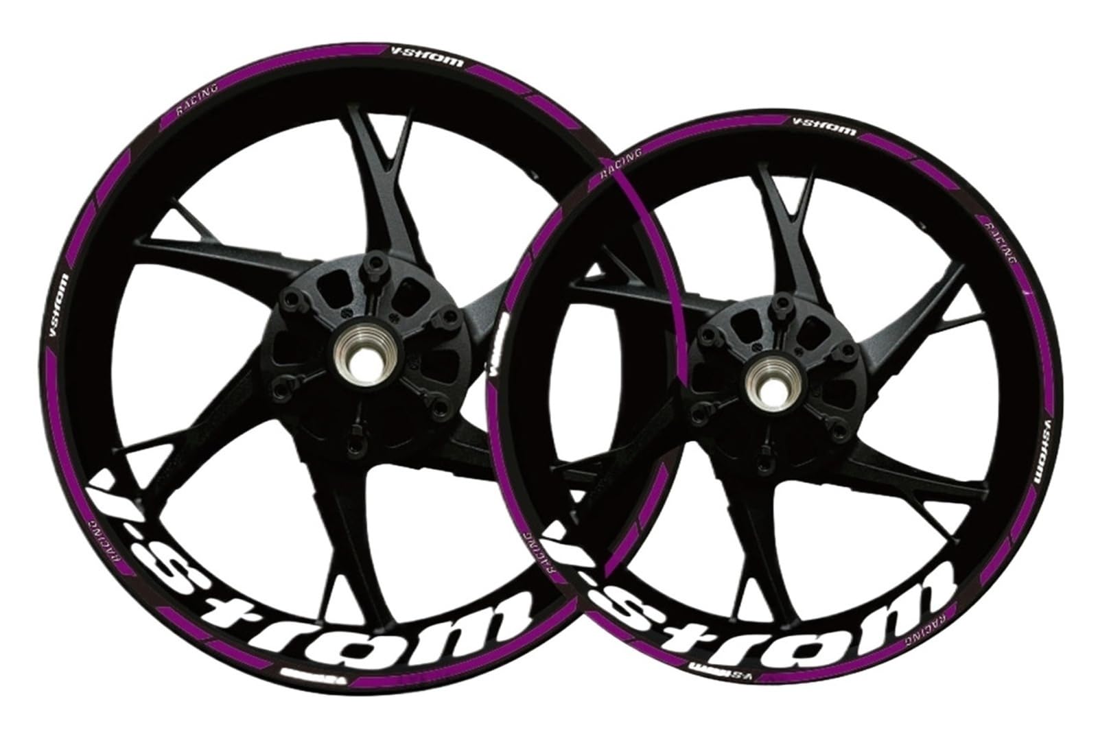 Pegatinas Reflectantes para Bujes Rueda Calcomanías para Llantas Motocross para S&uzuki para 250 SX para 1000 1050 XT Y DL 650(Set Meal 6)