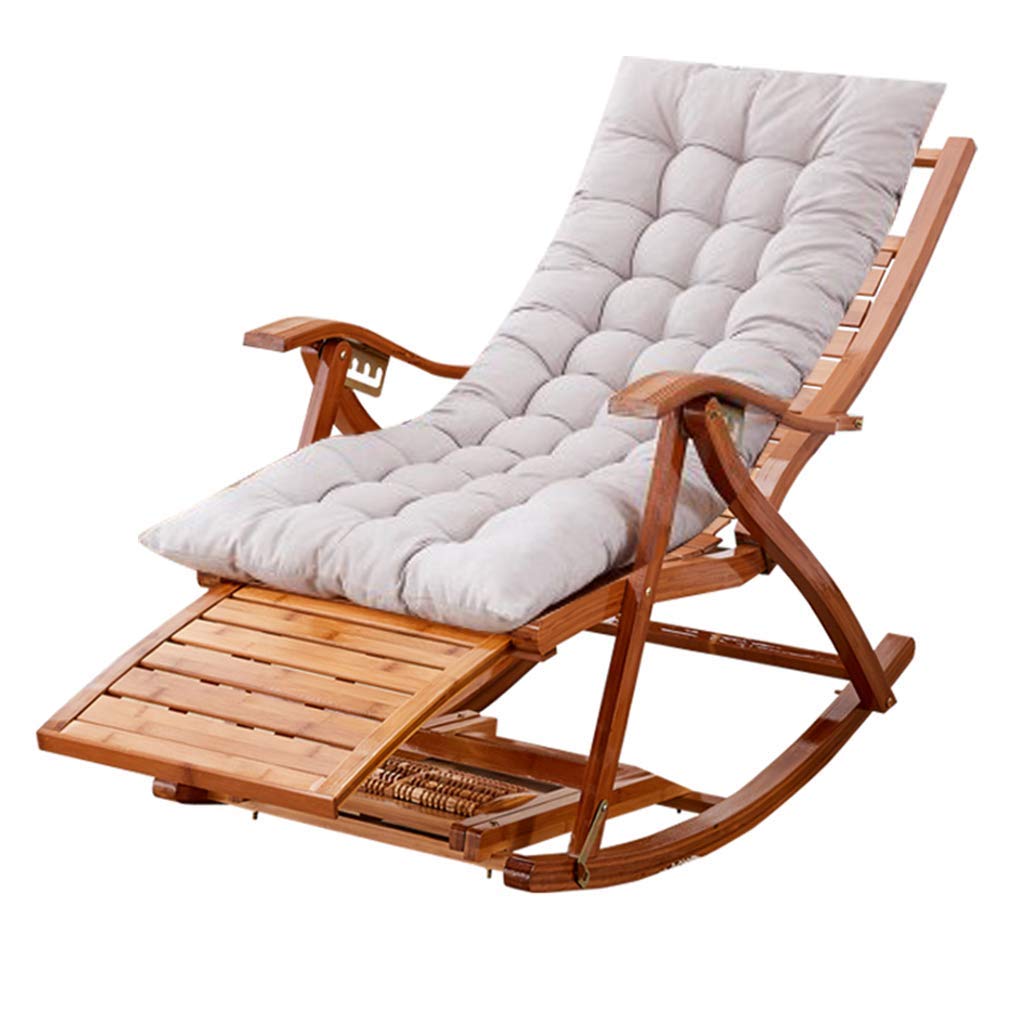 Buy FSJD Reclining garden chair Reclining rocking chair Wood garden