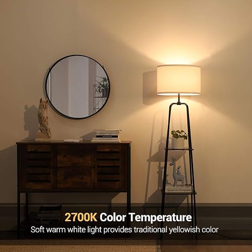 Miniatura 4 de DEWENWILS Paquete de 8 bombillas LED A19 regulables, luz blanca suave con brillo cálido, 800 lúmenes, 2700 K, 10 W (equivalente a 60 vatios), base