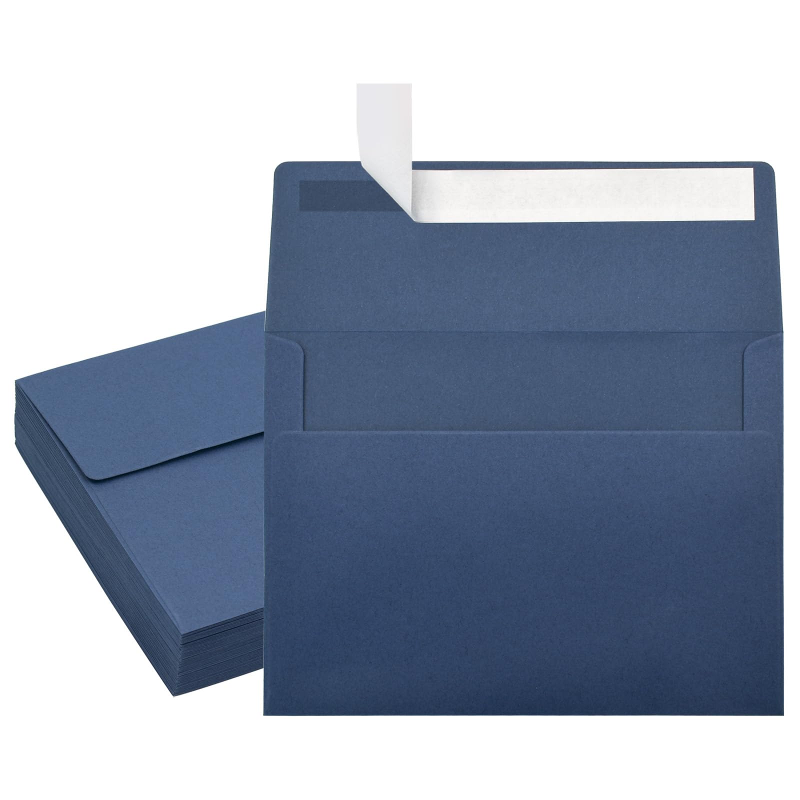 VANRA A6 Envelopes 50 Pack Self Seal Invitation Envelopes Bulk for 4x6 Greeting Cards Photos Invitations Thank You Notes Postcards Mailing Birthday Party Baby Shower (Navy Blue)