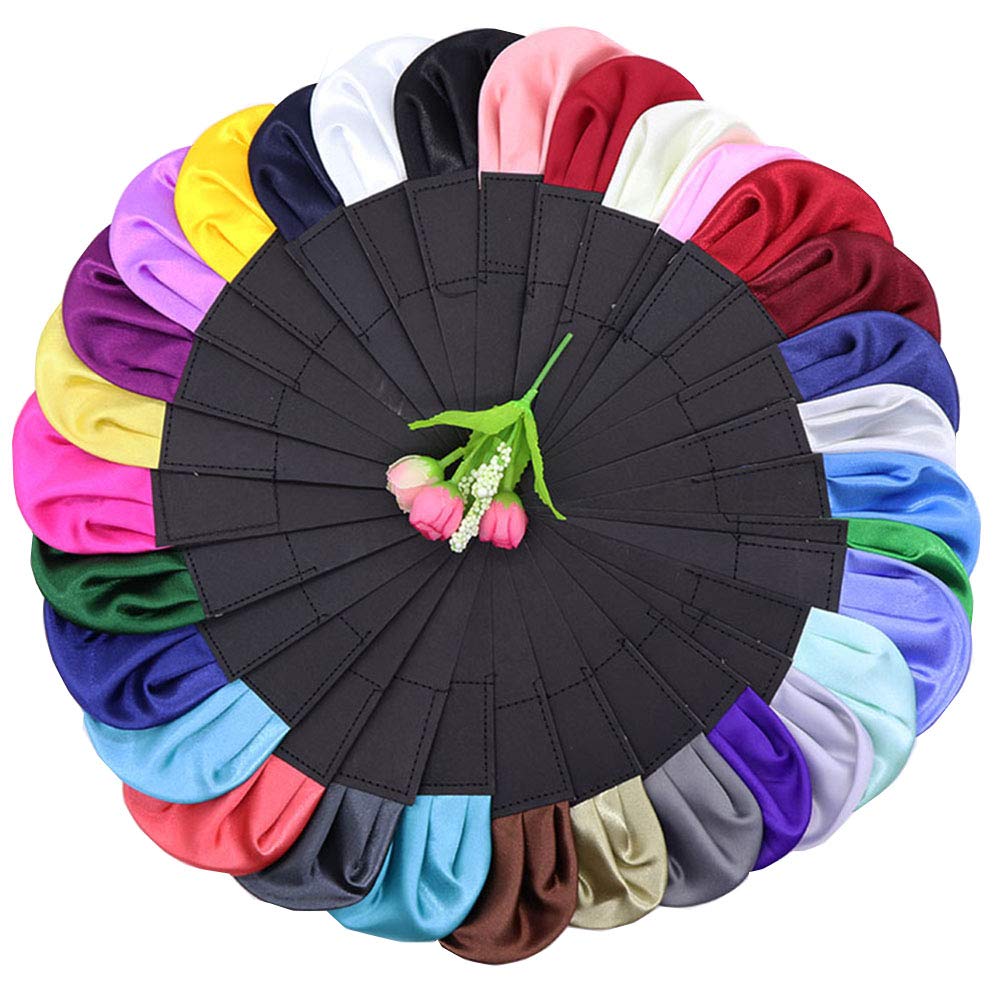 LakikeyPreFolded Pocket Squares On Card for men 8 Pieces Assorted colors Polyester Stain