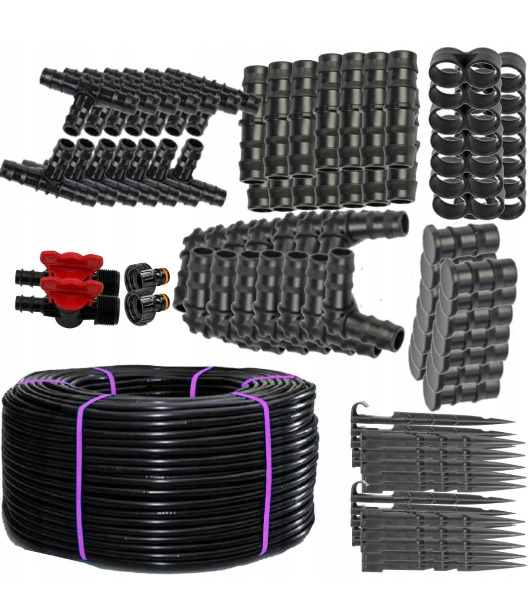 100m Bewässerungssystem + 174 Zubehör Gartenbewässerung Tröpfchenbewässerung Set Bewässerung Kit mit Tropfschlauch