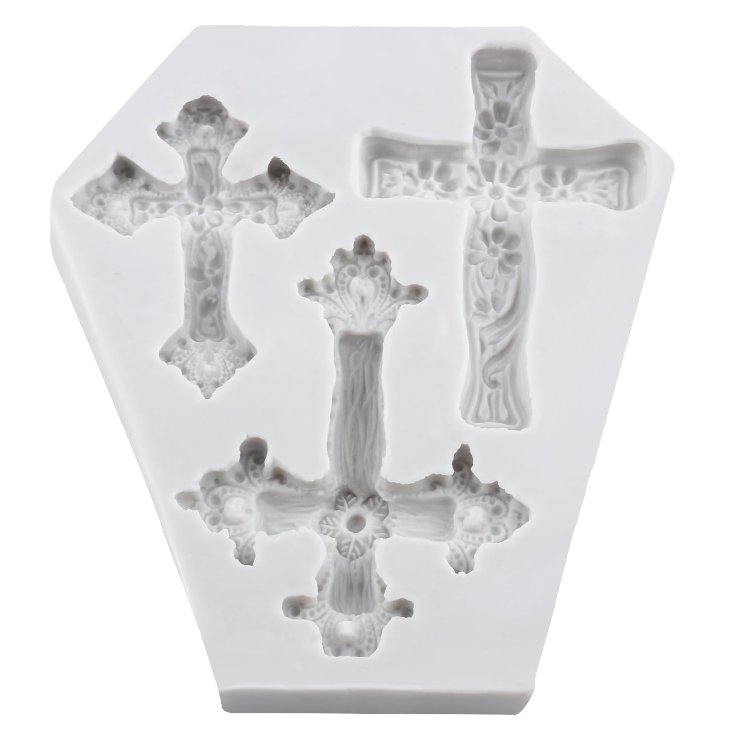 MINFEIDMS Cross Moulds Cross Silicone Moulds Cross Fondant Mould for Cake Decoration Cupcake Topper Chocolate Candy Sugar Craft Gum Paste Polymer Clay - Image 4