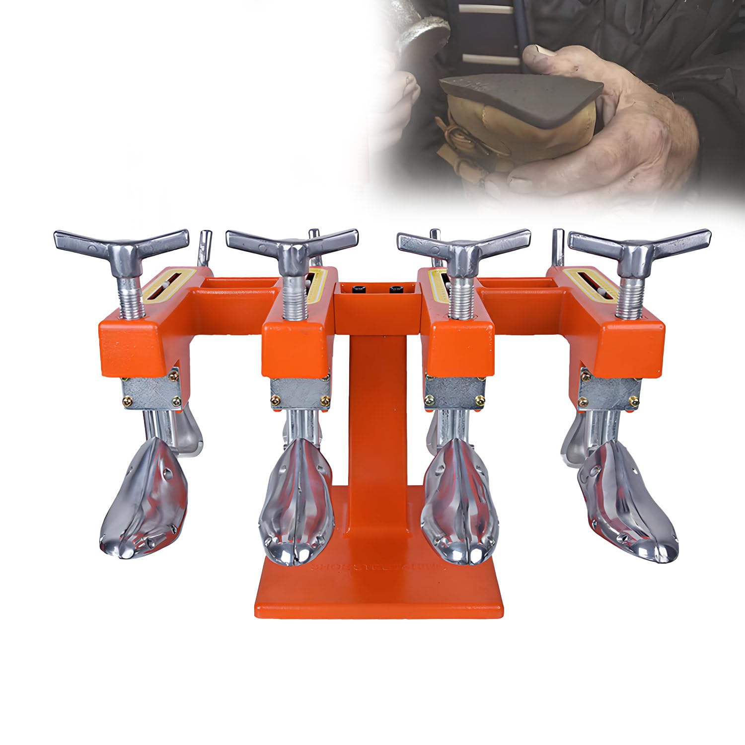 AiODiO Portable Manual Shoe Stretcher, Shoe Stretcher Machine，Lightweight Design, Adjustable Length/Width, Comfort Enhancement & Shape Retention for Shoe Repair Shop 4Heads