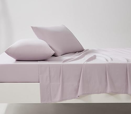 Miniatura 4 de Juego de sábanas de algodón orgánico de 300 hilos, 4 piezas, tamaño King, lavanda
