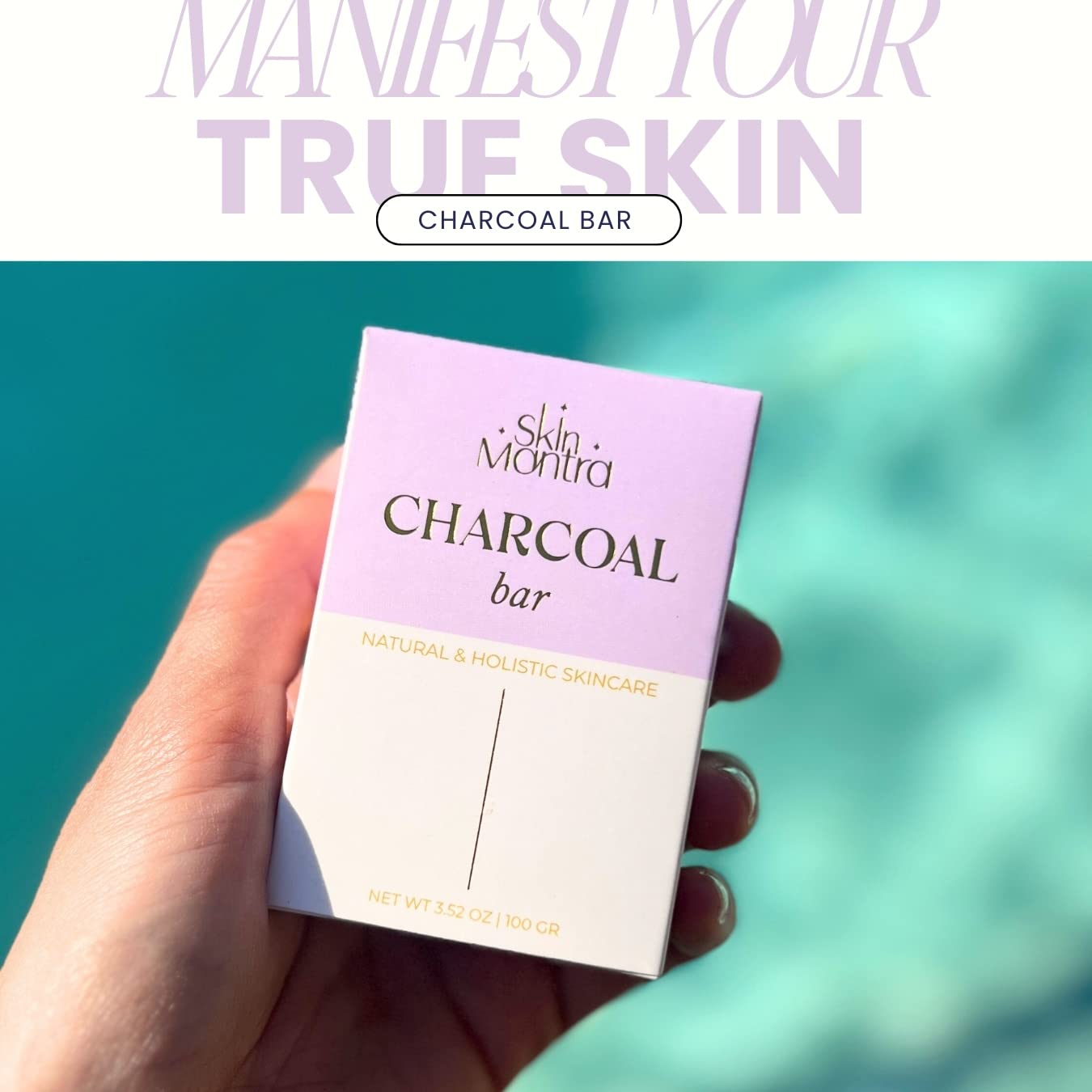 SKIN MATRA - Holistic & Natural Charcoal Bar - Handmade Skincare with Activated Charcoal, Organic Olive Oil & Coconut Oil - Cleanses and Gently Exfoliation [ 3.52 oz ]