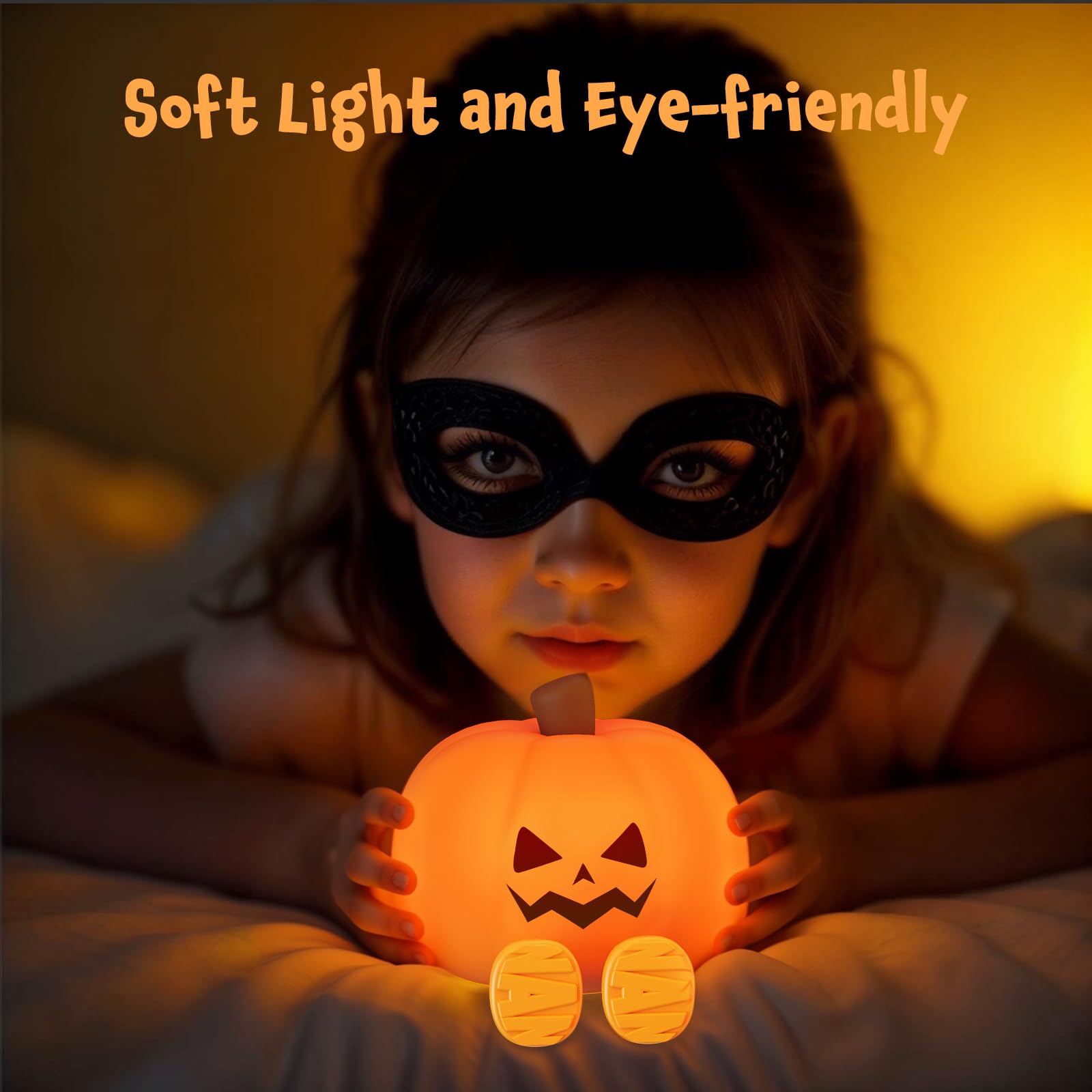 Veilleuse Citrouille LED En Silicone, Lampe De Chevet Tactile Rechargeable, 3 Niveaux De Luminosité, Lampe Décorative Pour Enfants, Idéale Pour Chambre De Bébé, Allaitement Et Décoration Halloween