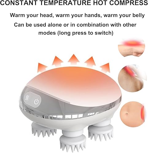 Miniatura 4 de UIRPK Scalphero, Scalphero - Masajeador inteligente del cuero cabelludo, masajeador de cuero cabelludo con luz roja, masajeador inteligente