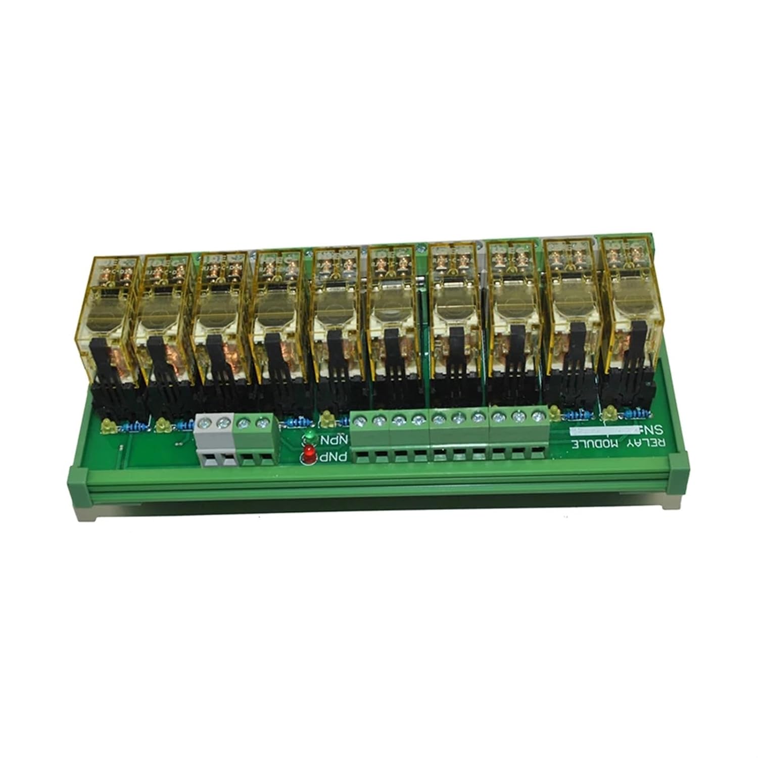 1 PCS 8 Channel and 1 PCS 10 Channel DPDT RJ2S 220VAC Relay Module
