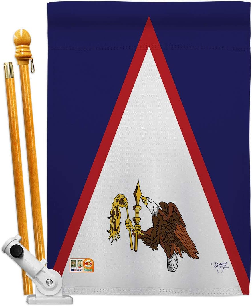 Nationality American Samoa House Flag Set Regional Nation International World Country Particular Area Small Decorative Gift Yard Banner Double-Sided Made In USA 28 X 40