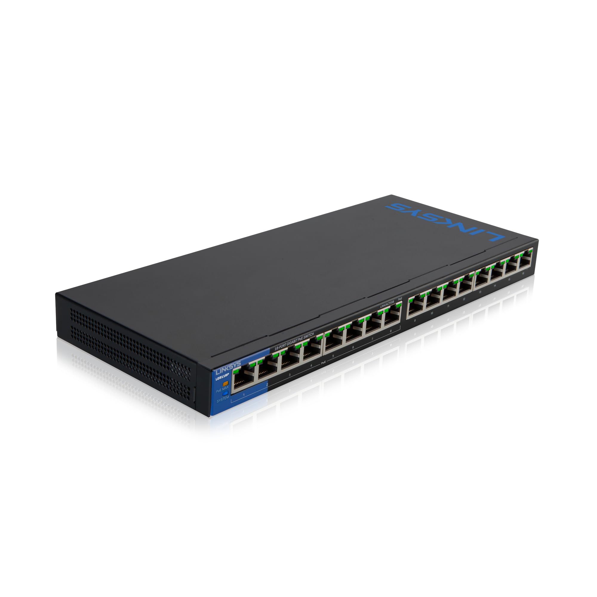 Linksys LGS108P-EU switch de red Gigabit no administrado de 8 puertos con 4 puertos PoE+, hasta 1000 Mbps para empresas y particulares, vigilancia IP, conmutador Ethernet de sobremesa — view 20