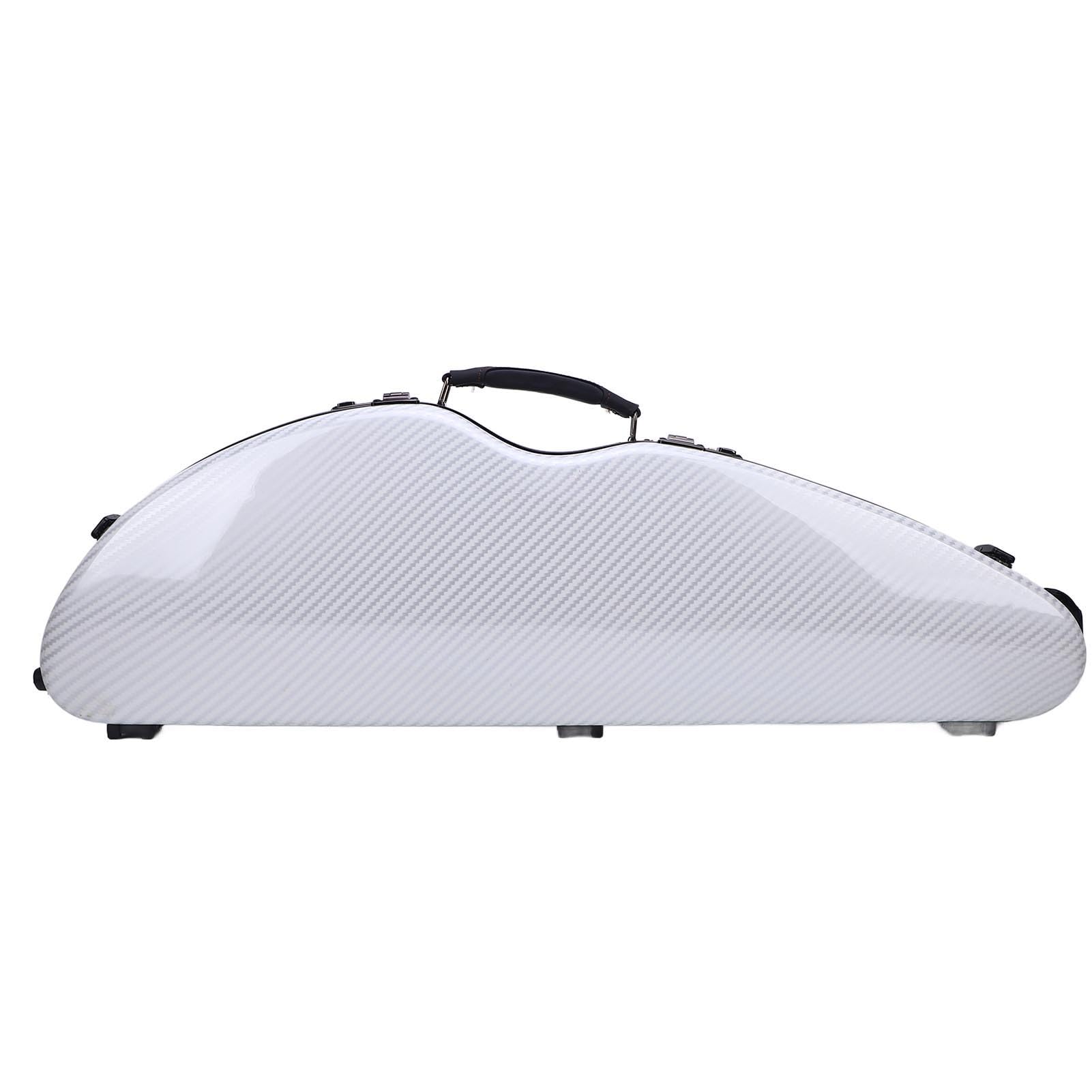 Walfront Estuche Rígido para Violín de Tamaño Completo 4/4, Carcasa Triangular de Fibra de Carbono con Cierre para Higrómetro, 2 Soportes para, Correa Doble para Violín /, 3/, 1/2 y