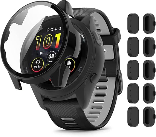 室内試用のみ】GARMIN FORERUNNER 265 黒、カバーおまけ付き | www