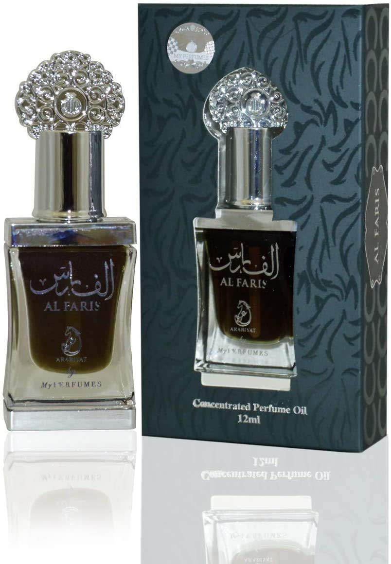 Aceite Perfumado Al Faris 12ML Oud Arab Attar 100% Óleo Sin Alcohol Almizcle Halal Para Hombres y Mujeres Fragancia de Larga Duración Nota : Almizcle, Vainilla, Limón, Ambar, Jazmín