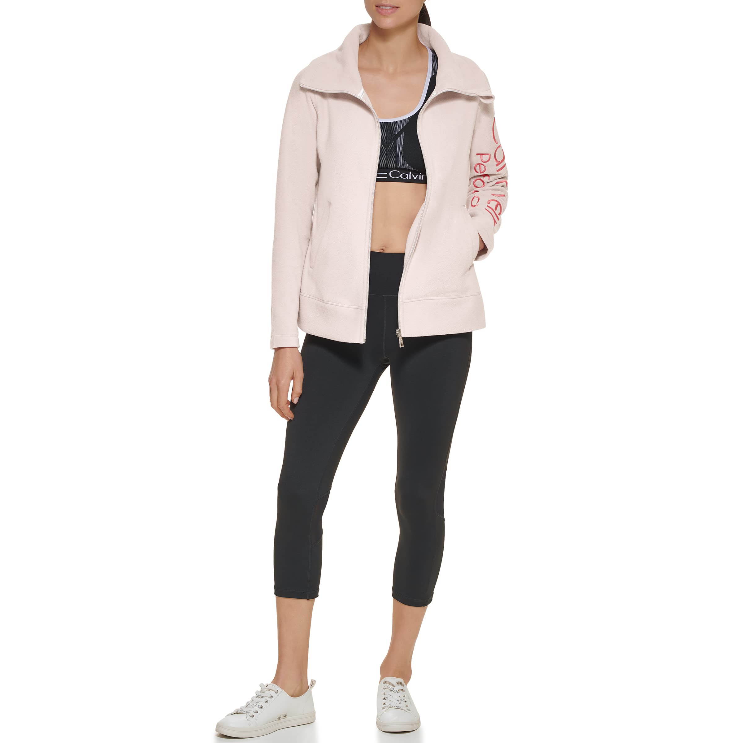 Klein Performance Calvin Klein Pink Fleece Jacket Calvin Klein