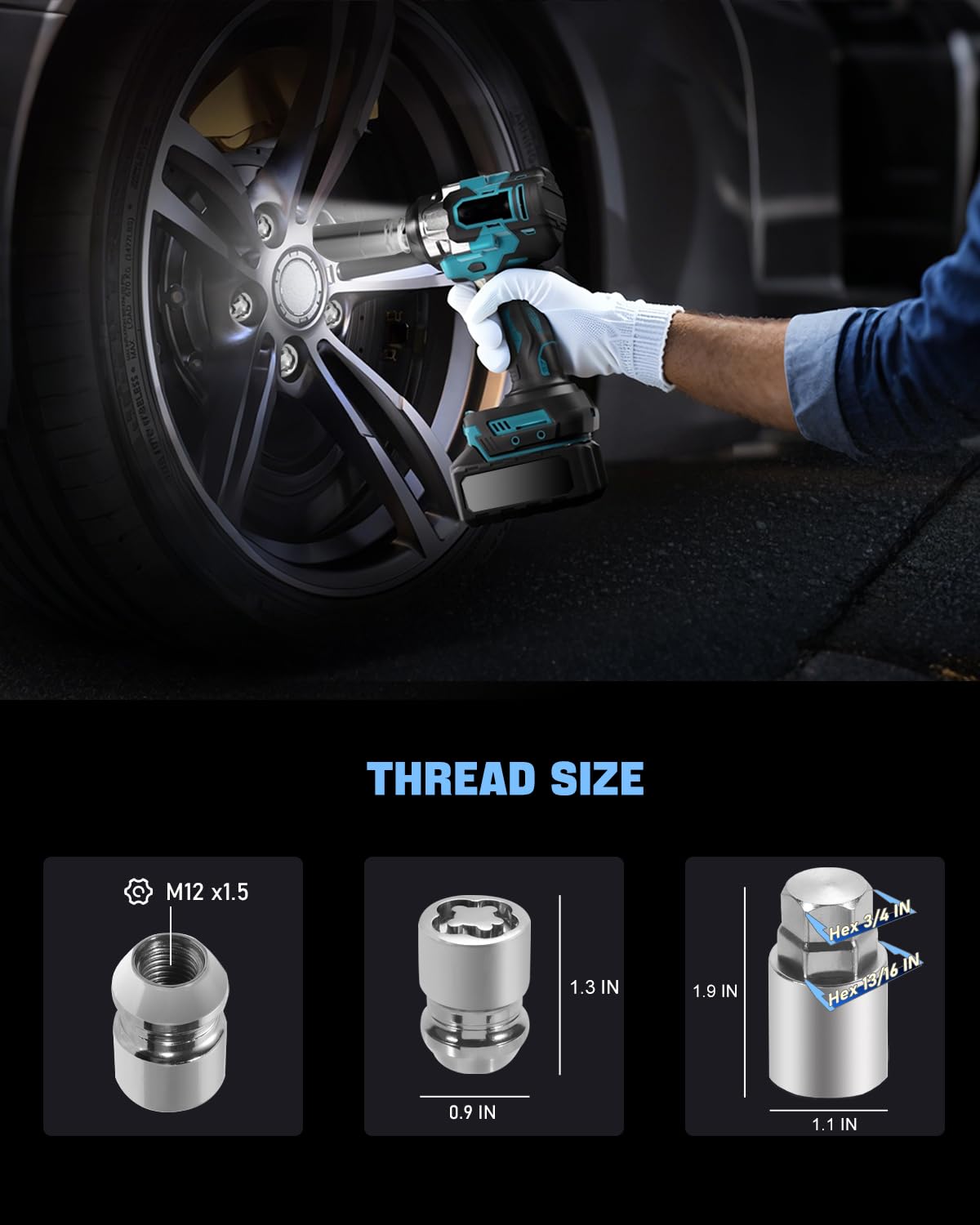 Amazon.com: Wheel Locks | Wheel Locks Lug Nuts | M12 x 1.50